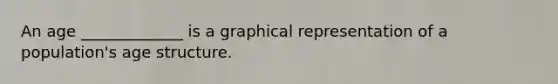 An age _____________ is a graphical representation of a population's age structure.