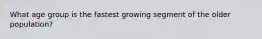 What age group is the fastest growing segment of the older population?