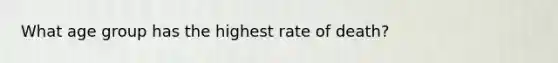 What age group has the highest rate of death?