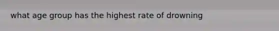 what age group has the highest rate of drowning