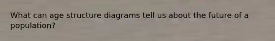 What can age structure diagrams tell us about the future of a population?