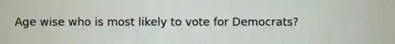 Age wise who is most likely to vote for Democrats?