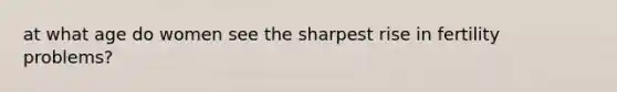 at what age do women see the sharpest rise in fertility problems?