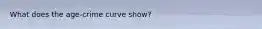 What does the age-crime curve show?