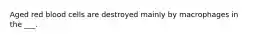 Aged red blood cells are destroyed mainly by macrophages in the ___.