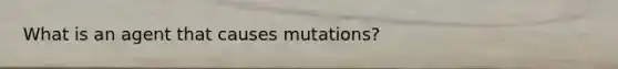 What is an agent that causes mutations?