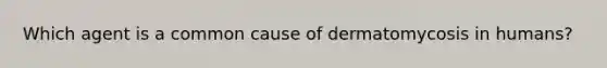 Which agent is a common cause of dermatomycosis in humans?