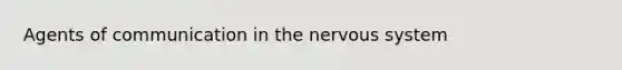 Agents of communication in the nervous system