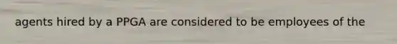 agents hired by a PPGA are considered to be employees of the