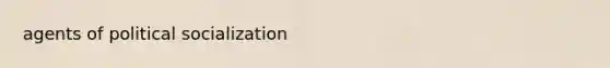 agents of <a href='https://www.questionai.com/knowledge/kcddeKilOR-political-socialization' class='anchor-knowledge'>political socialization</a>