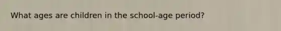 What ages are children in the school-age period?