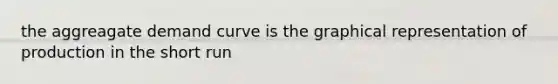 the aggreagate demand curve is the graphical representation of production in the short run