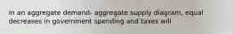 In an aggregate demand- aggregate supply diagram, equal decreases in government spending and taxes will