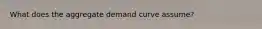 What does the aggregate demand curve assume?