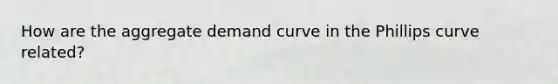 How are the aggregate demand curve in the Phillips curve related?