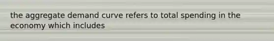 the aggregate demand curve refers to total spending in the economy which includes