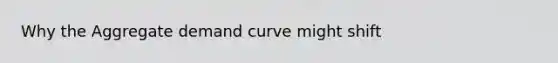 Why the Aggregate demand curve might shift