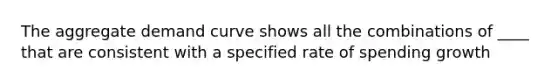 The aggregate demand curve shows all the combinations of ____ that are consistent with a specified rate of spending growth