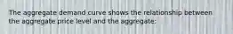 The aggregate demand curve shows the relationship between the aggregate price level and the aggregate: