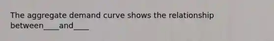 The aggregate demand curve shows the relationship between____and____