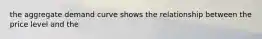 the aggregate demand curve shows the relationship between the price level and the