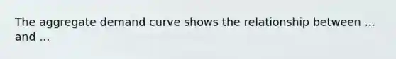The aggregate demand curve shows the relationship between ... and ...