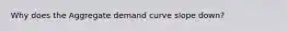 Why does the Aggregate demand curve slope down?