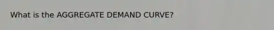 What is the AGGREGATE DEMAND CURVE?