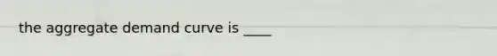 the aggregate demand curve is ____