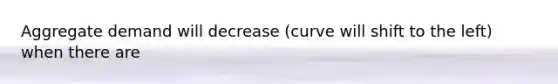 Aggregate demand will decrease (curve will shift to the left) when there are