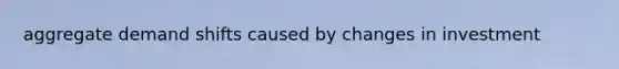 aggregate demand shifts caused by changes in investment
