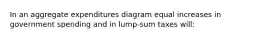 In an aggregate expenditures diagram equal increases in government spending and in lump-sum taxes will: