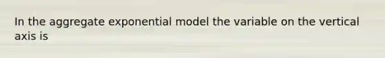 In the aggregate exponential model the variable on the vertical axis is