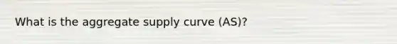 What is the aggregate supply curve (AS)?