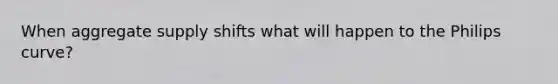 When aggregate supply shifts what will happen to the Philips curve?