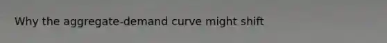Why the aggregate-demand curve might shift