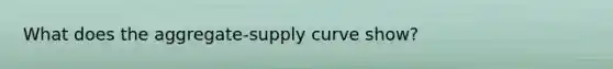 What does the aggregate-supply curve show?