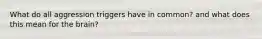 What do all aggression triggers have in common? and what does this mean for the brain?