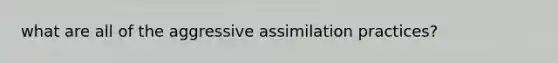 what are all of the aggressive assimilation practices?