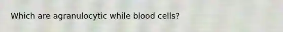 Which are agranulocytic while blood cells?