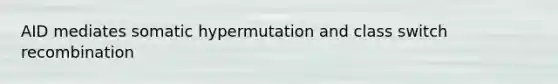 AID mediates somatic hypermutation and class switch recombination