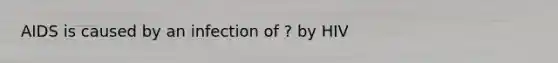 AIDS is caused by an infection of ? by HIV