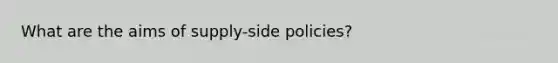 What are the aims of supply-side policies?