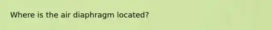 Where is the air diaphragm located?