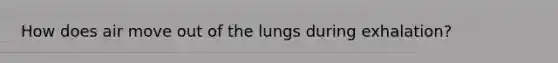 How does air move out of the lungs during exhalation?