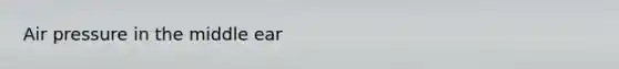 Air pressure in the middle ear