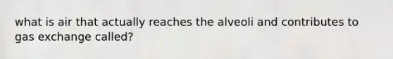 what is air that actually reaches the alveoli and contributes to gas exchange called?