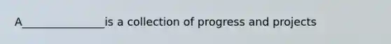 A_______________is a collection of progress and projects