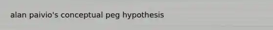 alan paivio's conceptual peg hypothesis