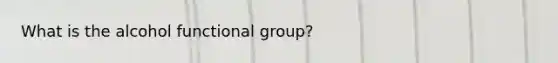 What is the alcohol functional group?